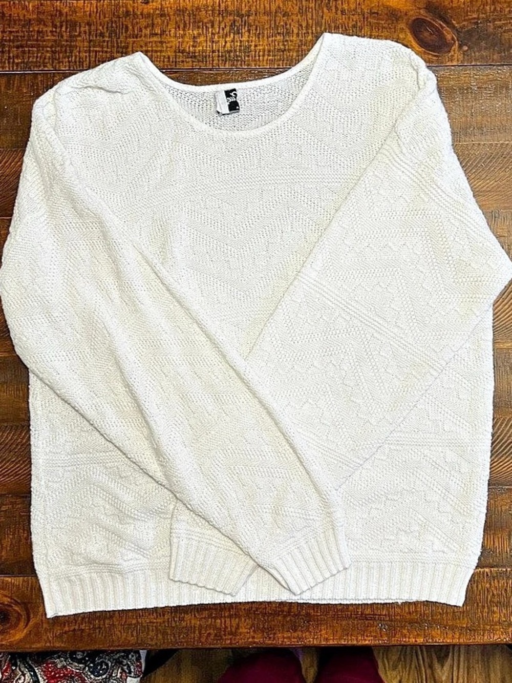 Vintage Helen Sue Ivory Knit Sweater Made in USA 100% Acrylic Women’s L XL